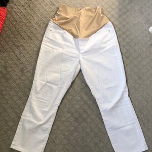 Loft white maternity jeans